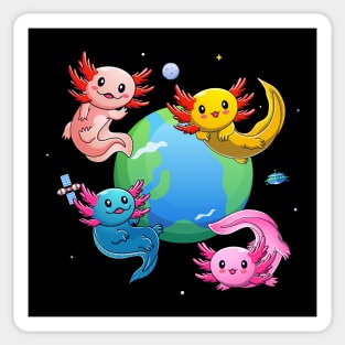 Axolotls in space Sticker